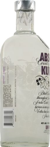Absolut Kurant Vodka Perspective: left