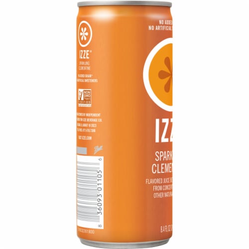IZZE® Clementine Sparkling Juice Can Perspective: left