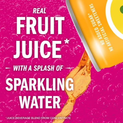 IZZE No Sugar Added Pineapple Sparkling Juice Beverage Blend Perspective: left