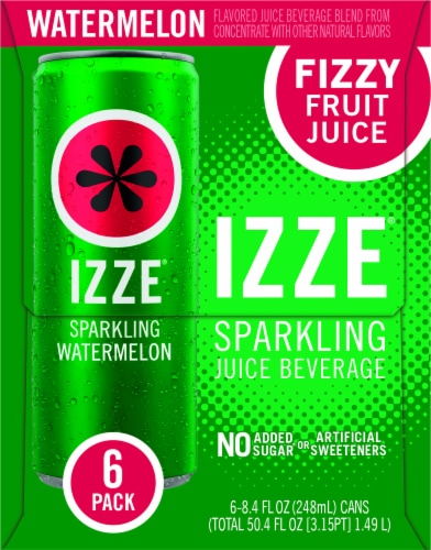 Izze® Sparkling Watermelon Juice Can Pack Perspective: left
