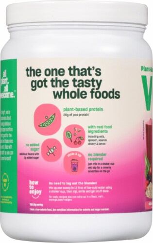 Vega® Real Food Smoothie Wildberry Bliss Protein Powder Perspective: left