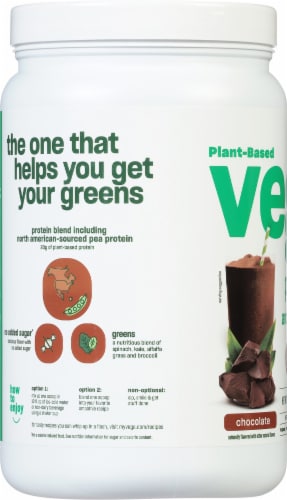 Vega™ Plant-Based Chocolate Protein & Greens Powder Drink Mix Perspective: left