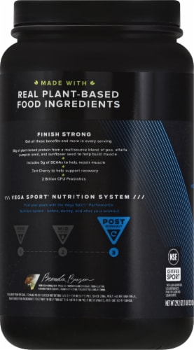 Vega Sport Vanilla Performance Protein Powder Perspective: left