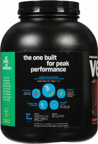 Vega Sport Chocolate Plant Based Protein Powder Perspective: left