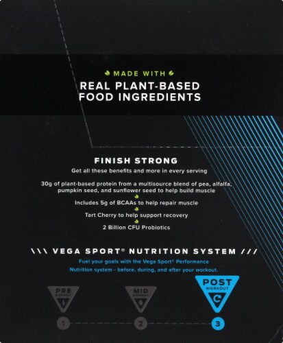 Vega Sport Chocolate Performance Protein Drink Mix Perspective: left