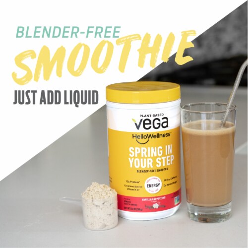 Vega® Hello Wellness™ Spring In Your Step™ Vanillla Cappuccino Blender Free Smoothie Mix Perspective: left