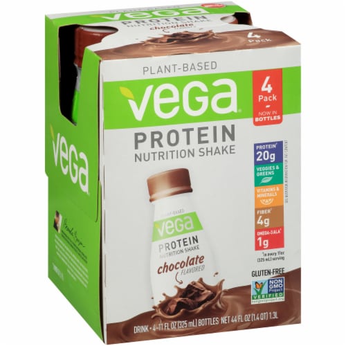 Vega Chocolate Protein Nutrition Shakes Perspective: left