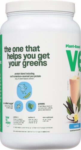 Vega Protein & Greens Vanilla Drink Mix Perspective: left