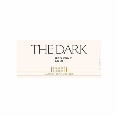 Cosentino Winery The Dark Lodi California Red Wine Perspective: left