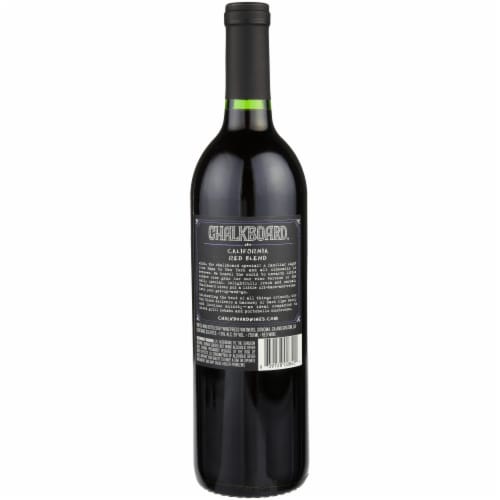 Chalkboard California Red Blend Wine Perspective: left