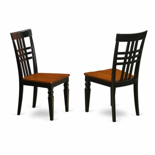 5 Pc set with a Dining Table and 4 Dinette Chairs in Black and Cherry Perspective: left
