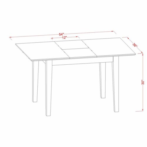 5 Pc dinette set-small Dining Tables and 2 Dining Chairs and 2 Benches Perspective: left