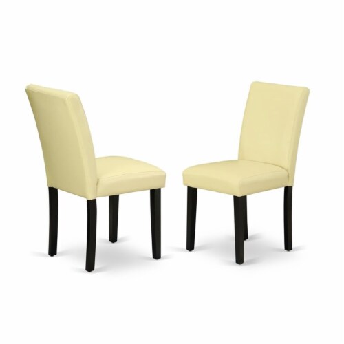 5Pc Rectangle 60 Inch Table & Four Parson Chair ,Color Eggnog Perspective: left