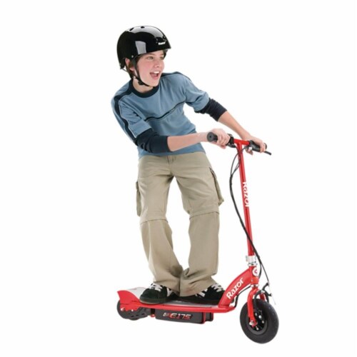 Razor E175 Kid Ride On 24V Motorized Electric Powered Scooters, 1 Pink & 1 Red Perspective: left