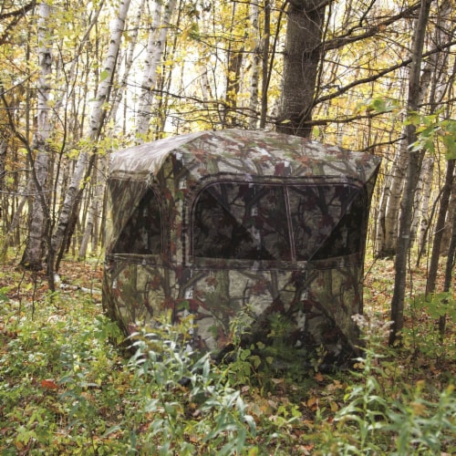 Barronett Grounder 350 Bloodtrail Camo Pop Up Ground Hunting Blind (2 Pack) Perspective: left