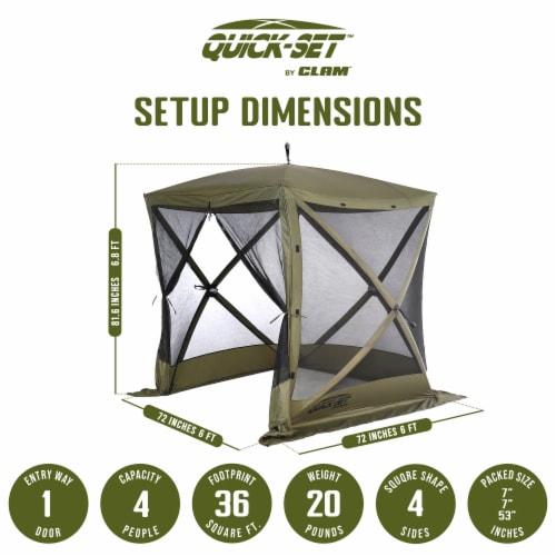 Clam Quick Set Traveler Portable Camping Outdoor Gazebo Canopy Shelter (2 Pack) Perspective: left