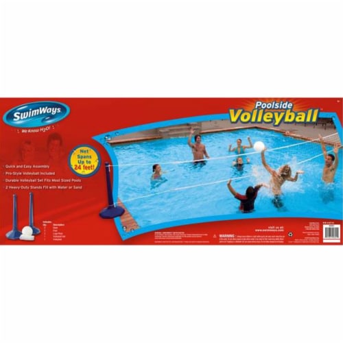 Details about   SwimWays 00801 Poolside 24' Volleyball Net Swimming Pool Water Game Set 