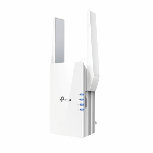 TP-Link RE705X Wi-Fi 6 AX3000 Dual Band WiFi Range Extender Perspective: left