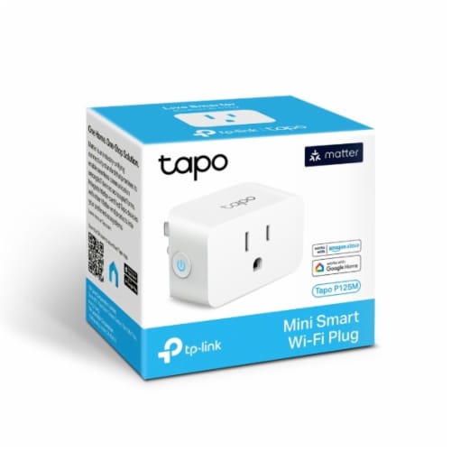 TP-Link Tapo Mini Smart Wi-Fi Plug with Matter - White Perspective: left