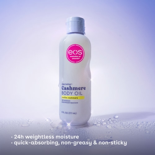 eos® Vanilla Cashmere Body Oil Perspective: left
