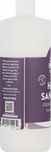 Pacha Soap Co. French Lavender Hand Sanitizer Perspective: left