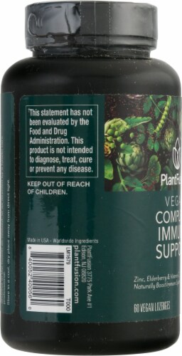 PlantFusion Vegan Complete Immune Support Vegan Lozenges Perspective: left