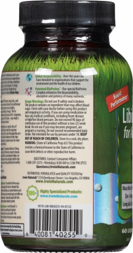 Irwin Naturals® Libido-Max® for Active Men® Liquid Soft Gels Perspective: left