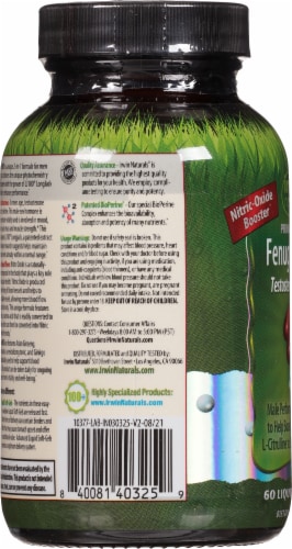 Irwin Naturals Fenugreek RED Dietary Supplement Perspective: left