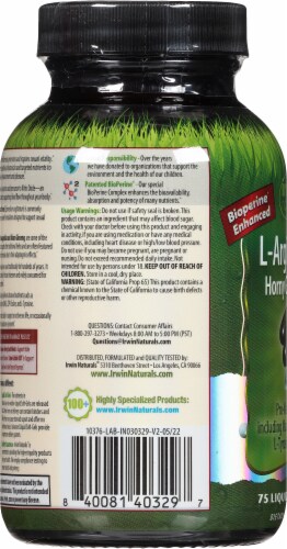 Irwin Naturals® L-Arginine + Horny Goat Weed Liquid Soft-Gels Perspective: left