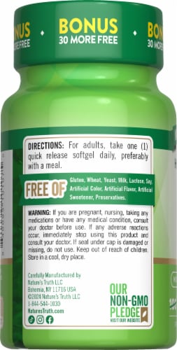 Nature's Truth® High Potency 125mcg Vitamin D3 Softgels Perspective: left