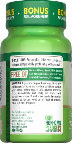 Nature’s Truth Vit D3 2,000 IU 50 mcg 100+50 SG Perspective: left