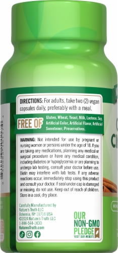 Nature's Truth Super Ceylon Cinnamon 2,500 mg plus Biotin & Chromium Perspective: left