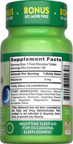 Nature's Truth Melatonin 5 mg Perspective: left