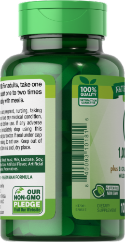 Nature's Truth Bioflavonoids & Rose Hips Vitamin C Tablets 1000mg Perspective: left
