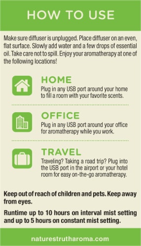 Nature's Truth® Essential Oil Mini Diffuser Perspective: left