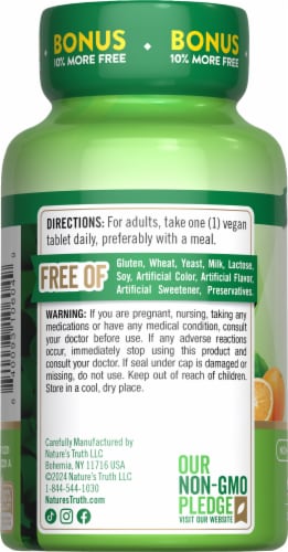 Nature’s Truth Vit C 500 mg 100+10 Tablets Perspective: left