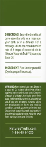 Nature's Truth® Cleansing Lemon Grass Pure Essential Oil Perspective: left