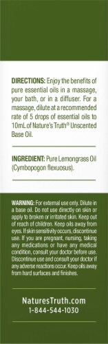Nature's Truth® Cleansing Lemon Grass Pure Essential Oil Perspective: left