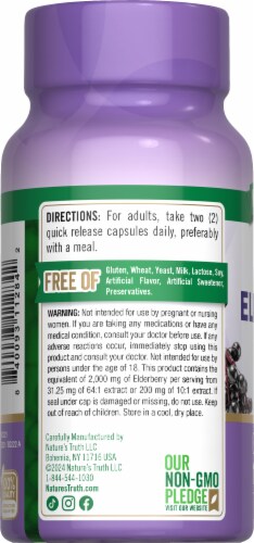 Nature's Truth® Sambucus Black Elderberry Capsules 1000mg Perspective: left