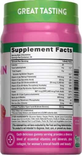 Nature's Truth Women's Multi-Vitamin + Collagen Gummies Perspective: left