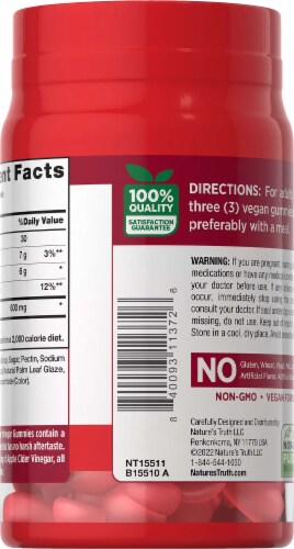 Nature's Truth Apple Cider Vinegar Gummies 600mg Perspective: left