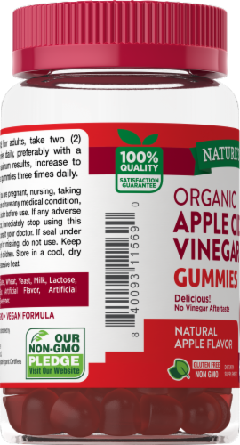 Nature's Truth® Organic Apple Cider Vinegar Vegan Gummies Perspective: left