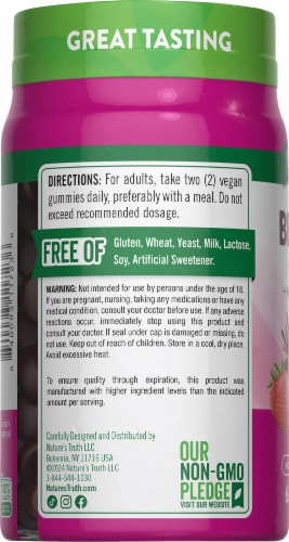 Nature's Truth Superfood Delicious Strawberry Flavor Beet Root 60 Gummies Perspective: left
