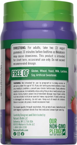 Nature's Truth® 12mg Melatonin Gummies Perspective: left