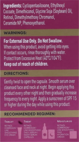 RoC Retinol Correxion Line Smoothing Night Serum Capsules Perspective: left