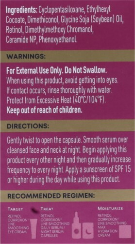 RoC® Retinol Correxion Line® Smoothing Night Serum Capsules Perspective: left