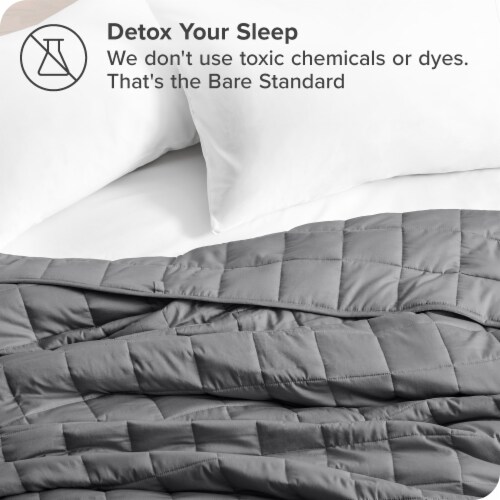 Bare Home Weighted Blanket 48 x 72 15 lbs Cotton Grey 48 x 72 15 lbs Mariano s
