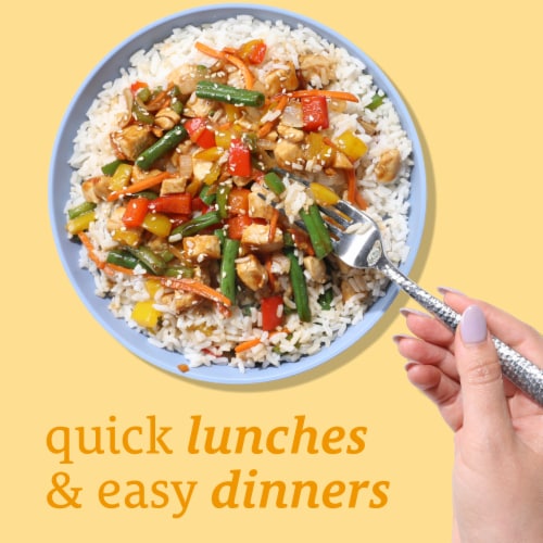 Home Chef Heat And Eat Chicken And Rice With Teriyaki Sauce Perspective: left