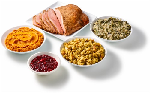 Home Chef Holiday Boneless Ham Dinner Meal Kit with Homestyle Stuffing Perspective: left