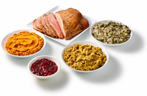 Home Chef Holiday Boneless Ham Dinner Meal Kit with Cornbread Stuffing Perspective: left